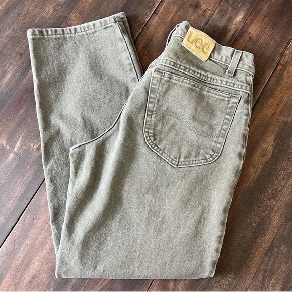 Vintage Lee Casuals Rigid Green Denim High Rise Fit Size 8 Women's - Picture 2 of 13